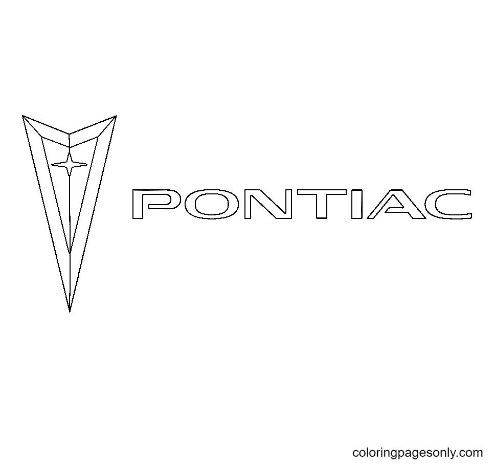 Pontiac Logo Coloring Page