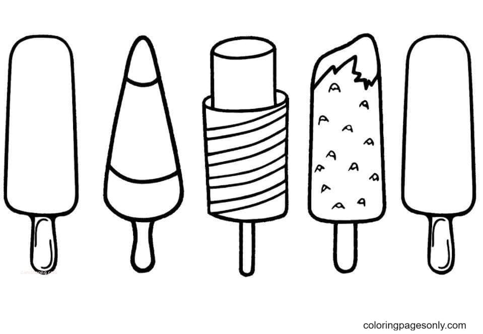 Popsicle Pictures 2 Coloring Page