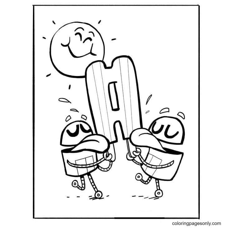 Popsicle Summer Coloring Page
