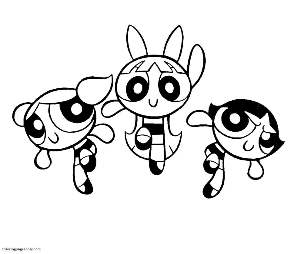Powerpuff Girls 2 Coloring Page