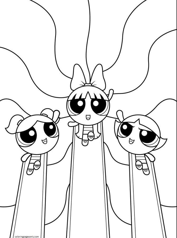 Powerpuff Girls 5 Coloring Page