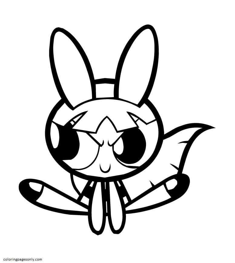 Powerpuff Girls Blossom For Girls Coloring Page