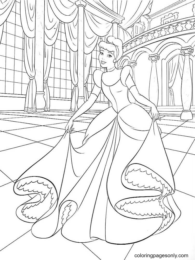 550 Collections New Cinderella Coloring Pages  Best Free