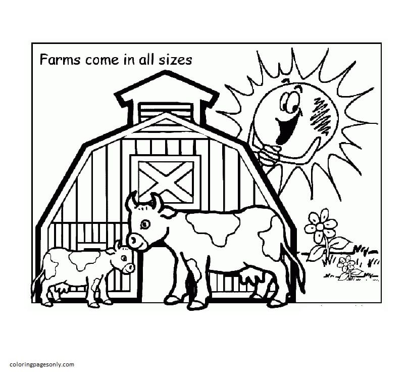 Printable Farm 2 Coloring Page