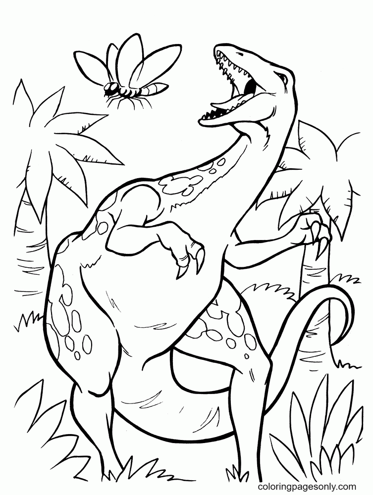 Printable Jurassic Park Coloring Page