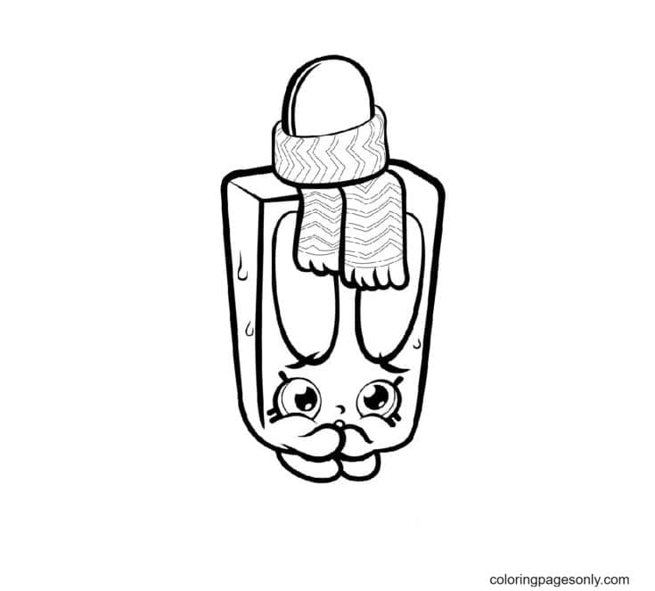 Printable Popsicle 1 Coloring Page