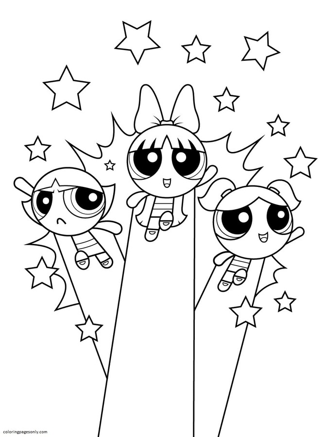 Printable Powerpuff Girls 5 Coloring Pages