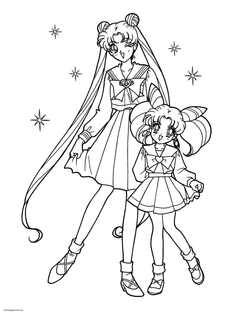 Printable Sailor Moon 2 Coloring Pages