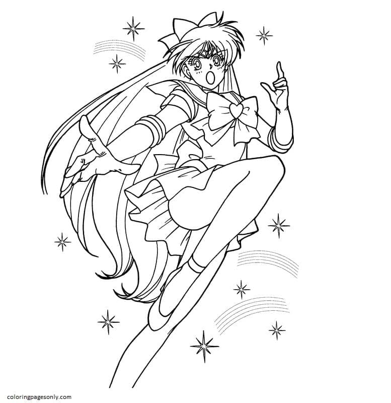Printable Sailor Moon 6 Coloring Pages - Sailor Moon Coloring Pages