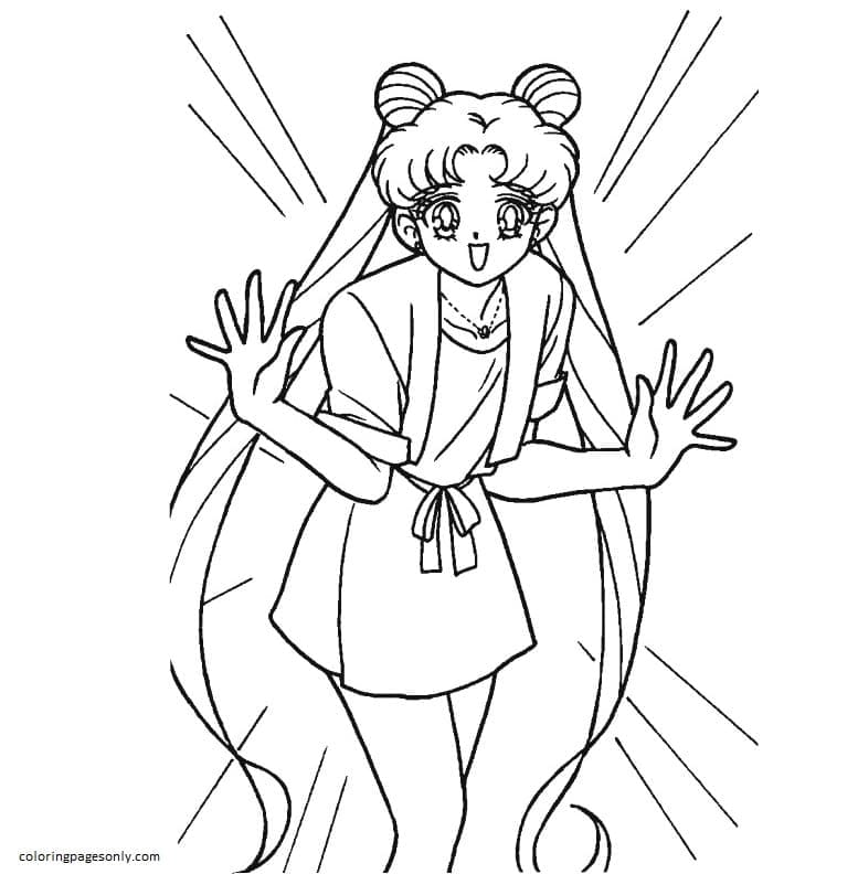 Printable Sailor Moon 8 Coloring Page
