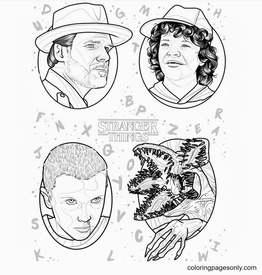 41 Stranger Things Coloring Pages Printable DarrenNedjmie