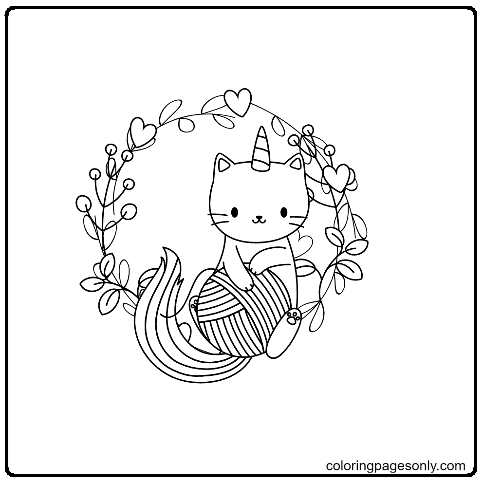 Chat licorne imprimable de Unicorn Cat