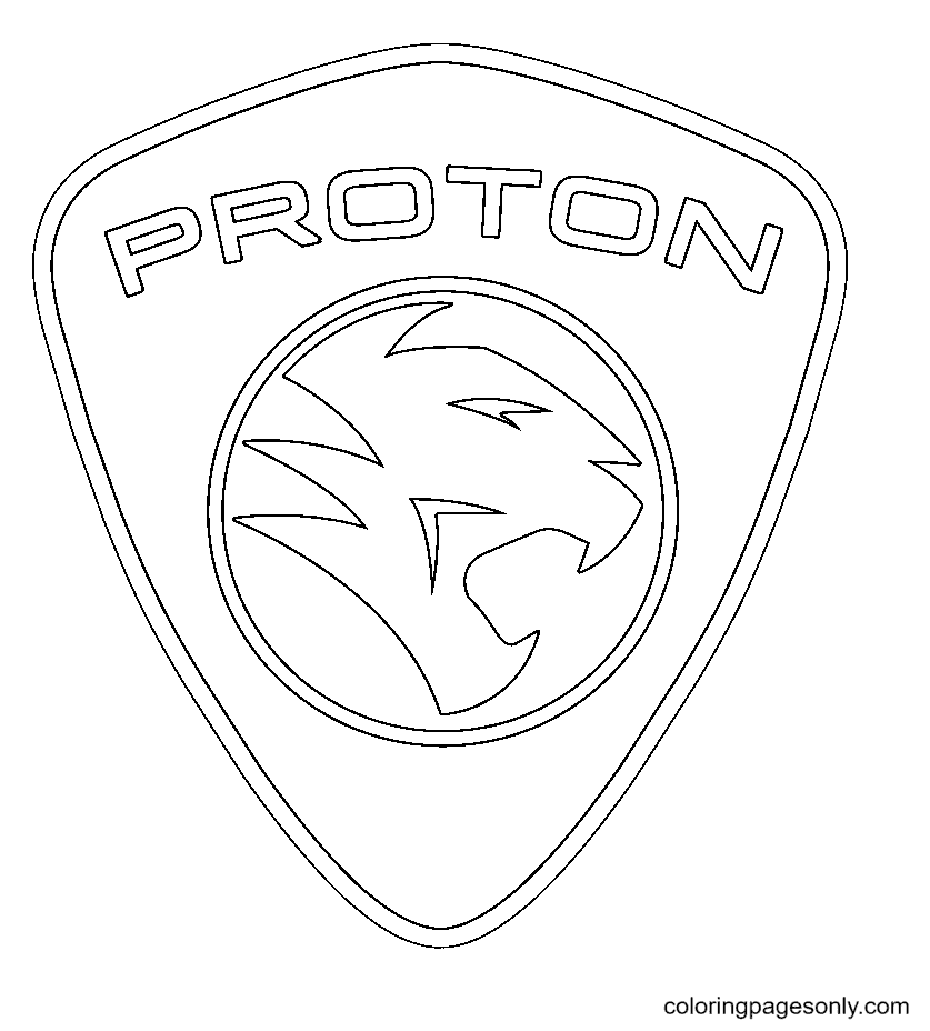 Proton Logo Coloring Page