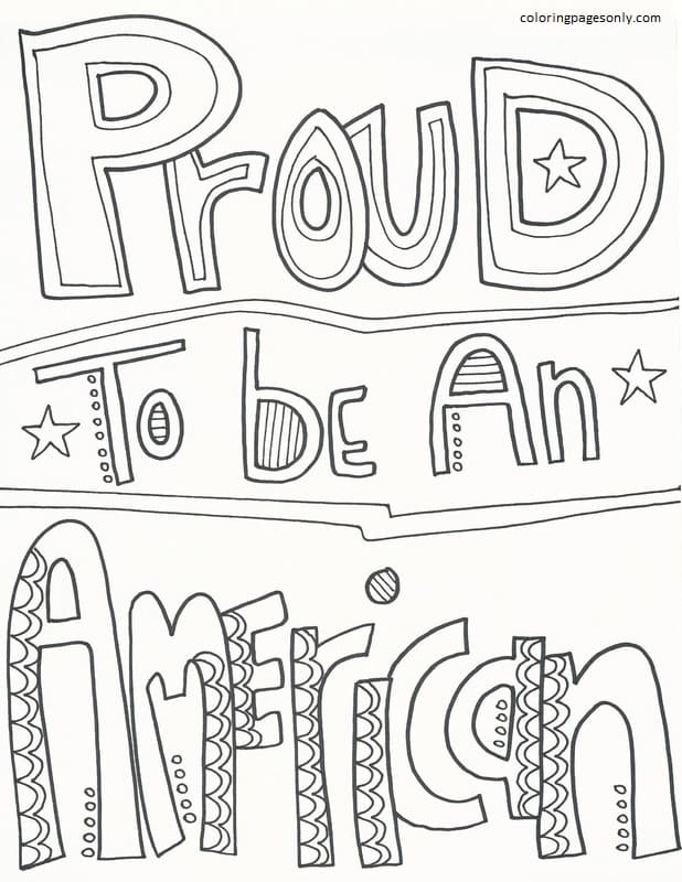 Proud to be an American Coloring Pages