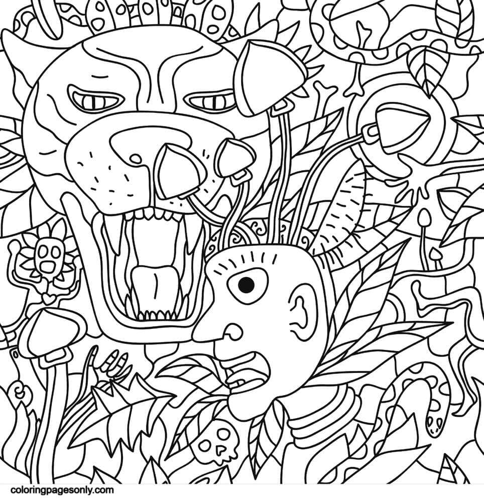 Psychedelic Ornaments 7 Coloring Pages