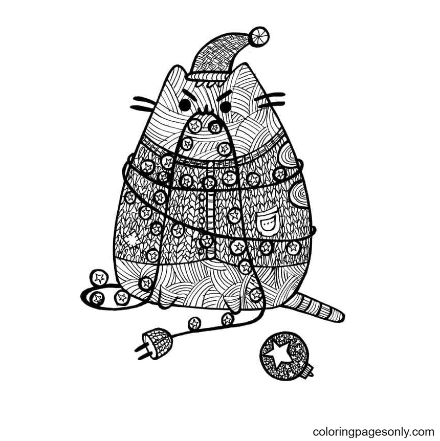 Pusheen Hard Coloring Pages