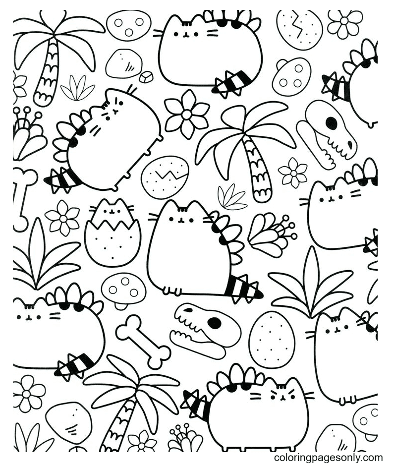 Pusheen for Adults Coloring Page