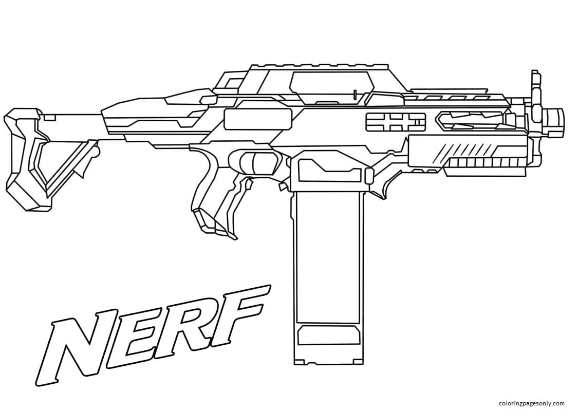 Coloring page Nerf Blasters NERF Logo