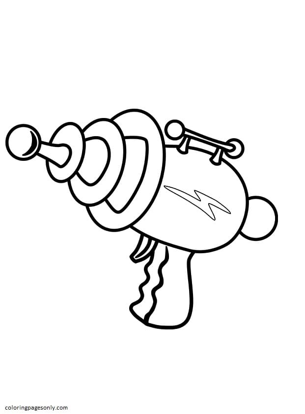 Ray Gun Coloring Pages