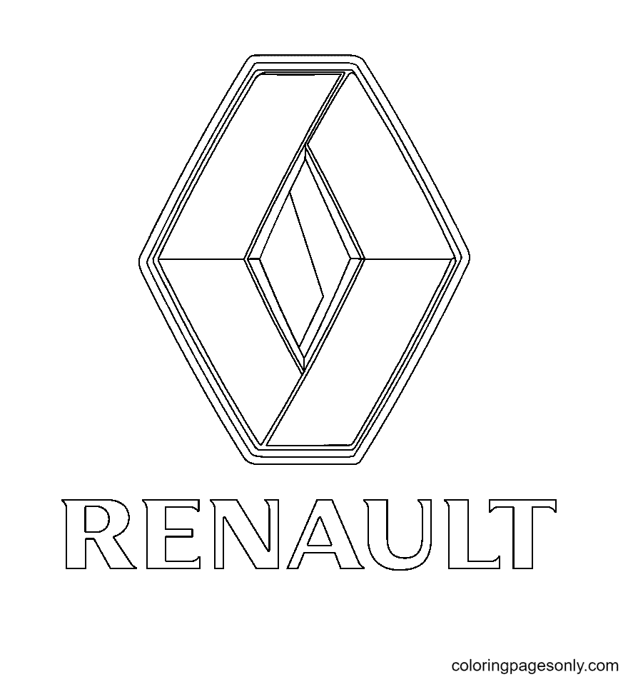 Renault Logo Kleurplaat