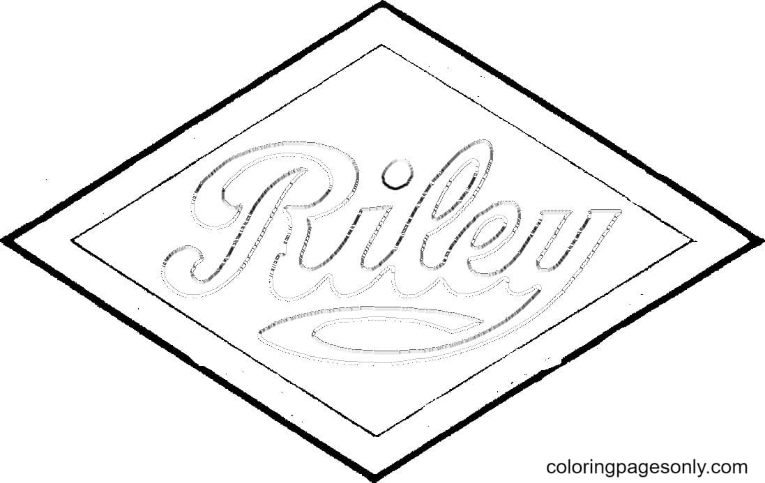Riley Logo Coloring Page