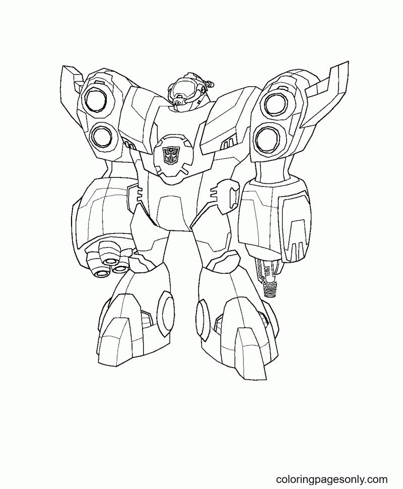 Robots Transformers Free Coloring Page