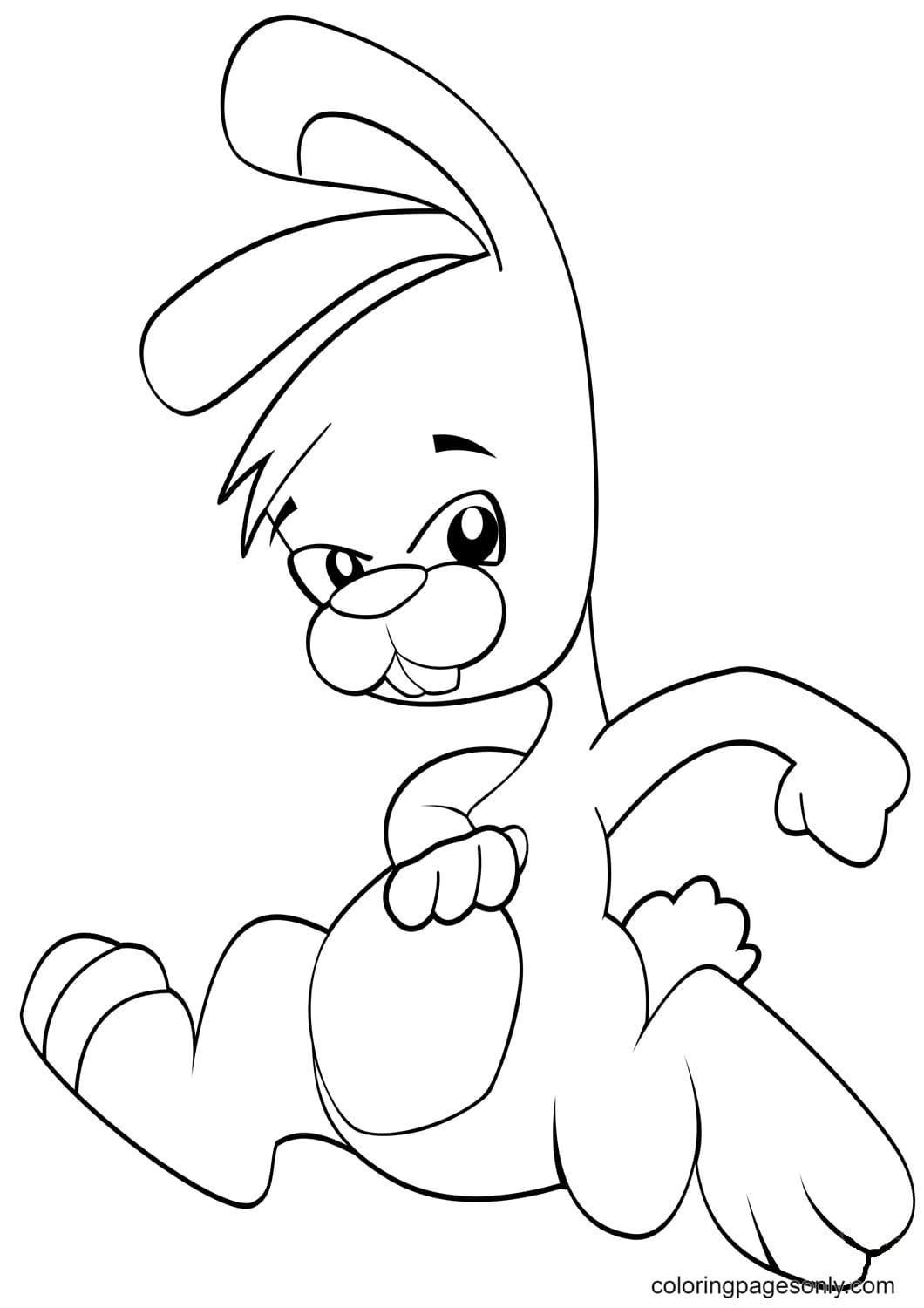 Running Bunnies Coloring Page