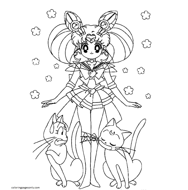 Sailor Moon Characters Coloring Pages