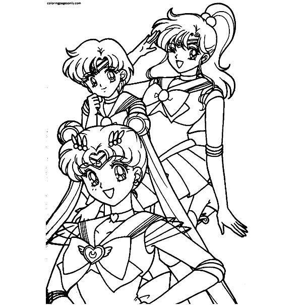 Sailor moon girls Coloring Pages