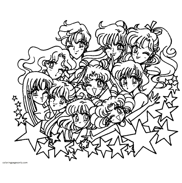 Sailor moon stars Coloring Pages