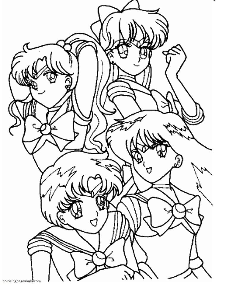 Sailor Moon Venus Coloring Page - Free Printable Coloring Pages