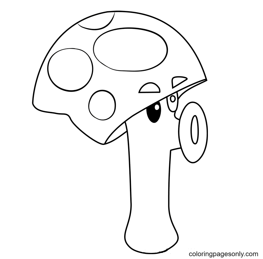 Scaredy-shroom Coloring Page
