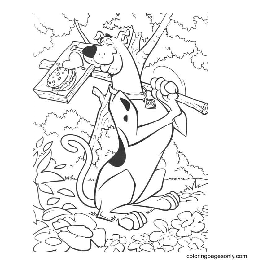 Scooby Doo Hungry Coloring Page