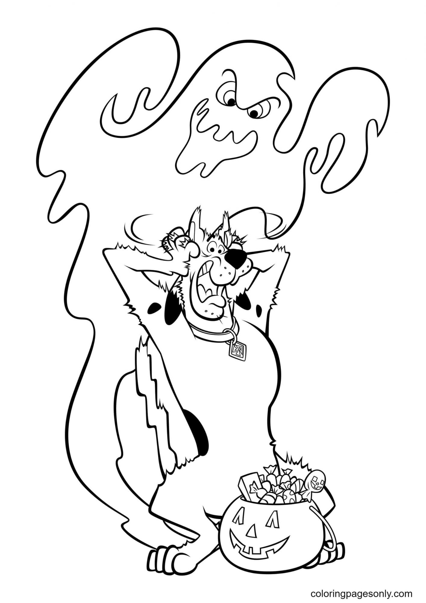 Scooby Doo On Halloween Coloring Pages