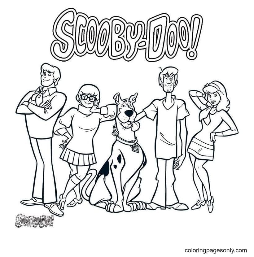 Scooby Doo and Friends Coloring Page