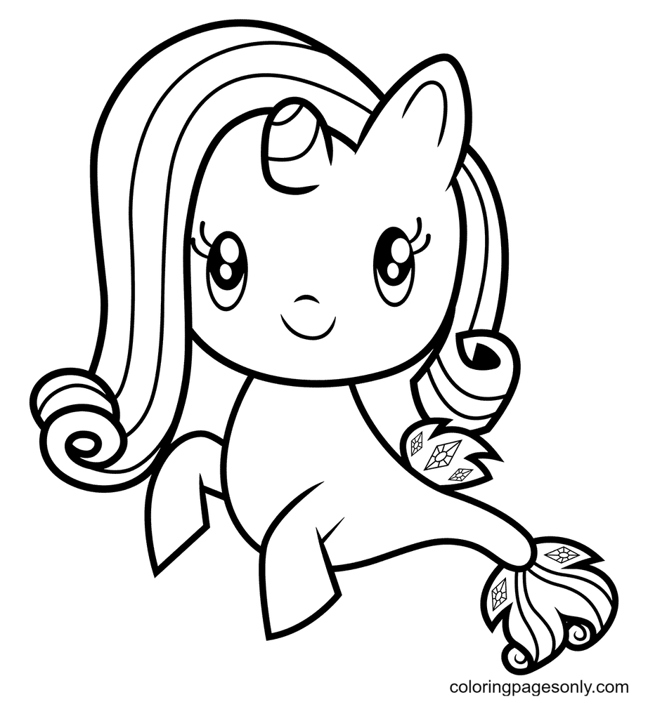 Sea Little Pony Cutie Rarity from MLP