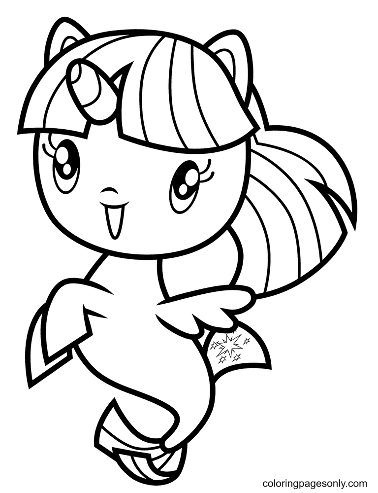 Sea Pony Twilight Sparkle Coloring Pages