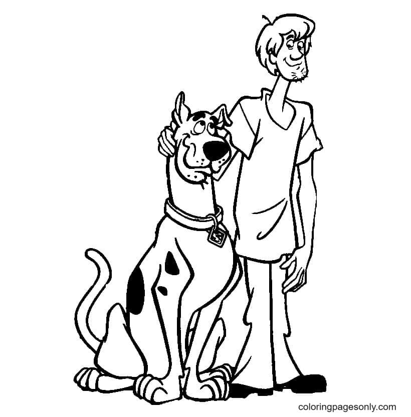 Shaggy And Scooby Doo Coloring Pages