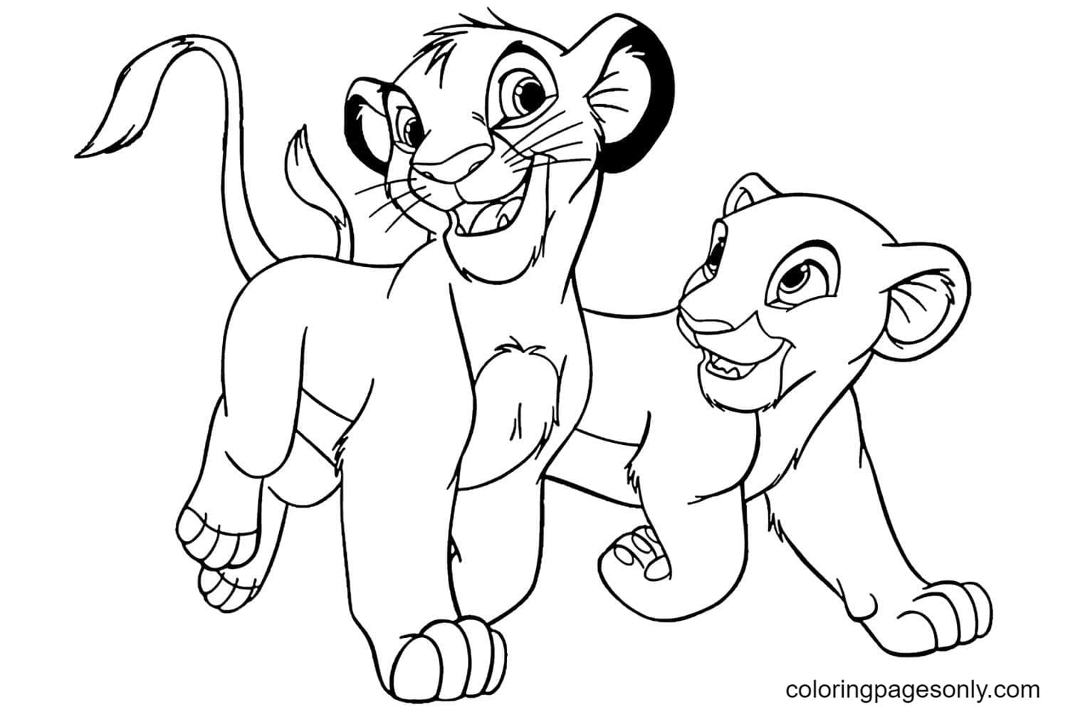Simba y Nala de El Rey León