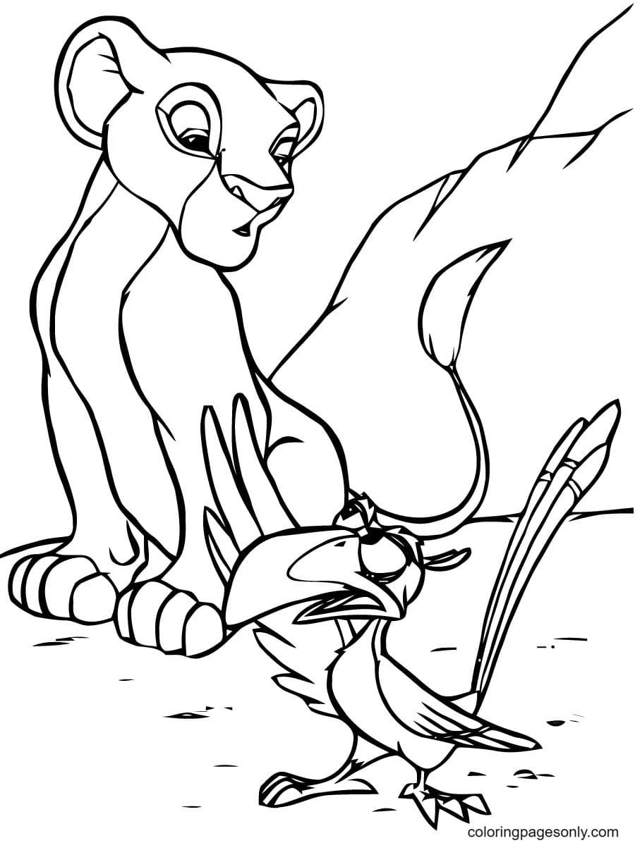 Simba met Zazu uit The Lion King