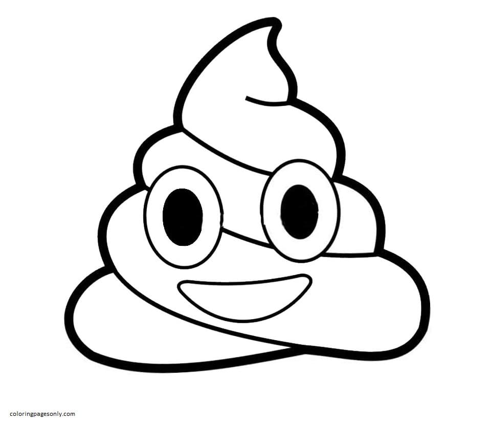 Улыбающийся смайлик какашек из Emoji