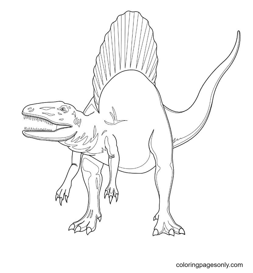 Desenho de Espinossauro do Mundo Jurássico para colorir