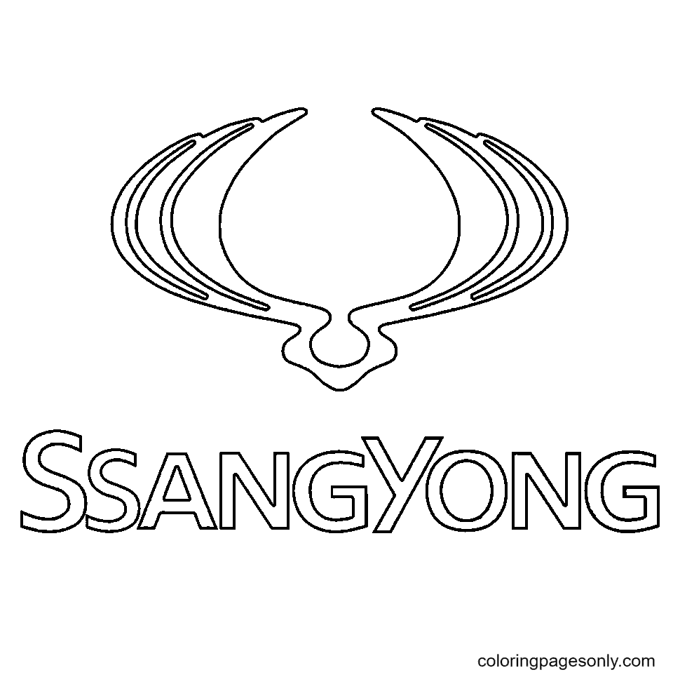 Logotipo SsangYong do logotipo do carro