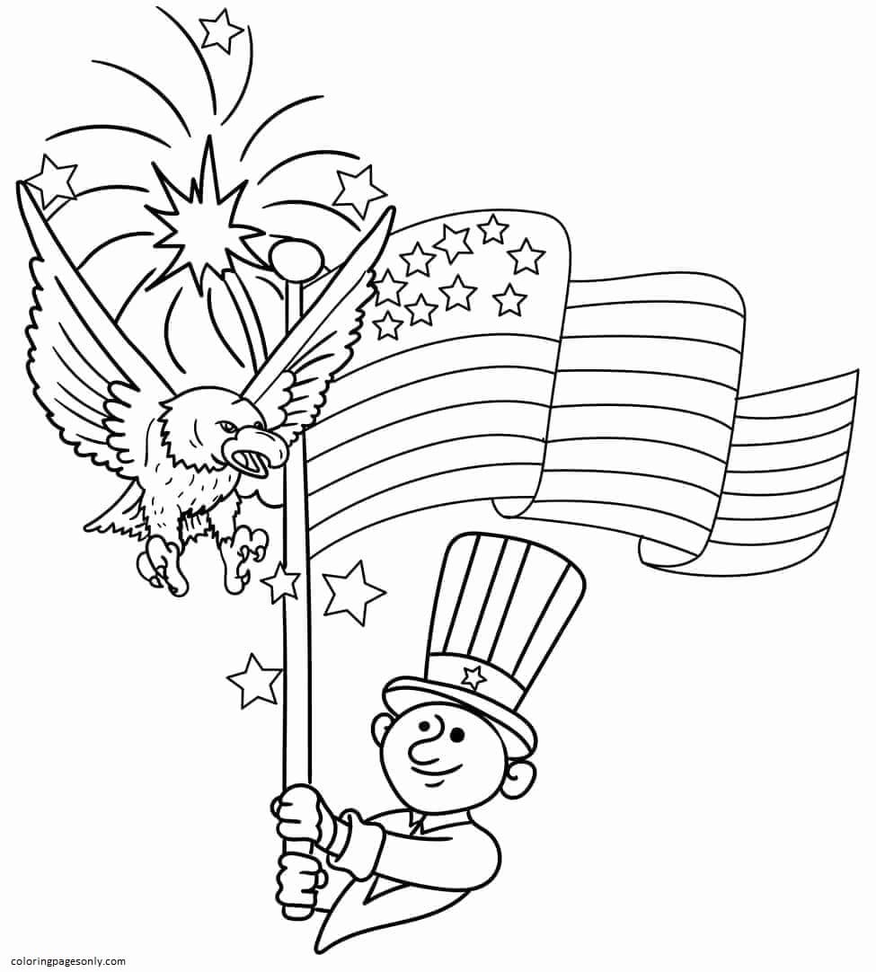 State flag of freedom Coloring Page