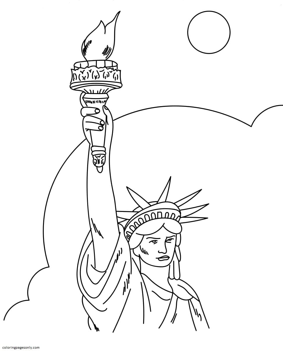 Statue Of Liberty Coloring Page