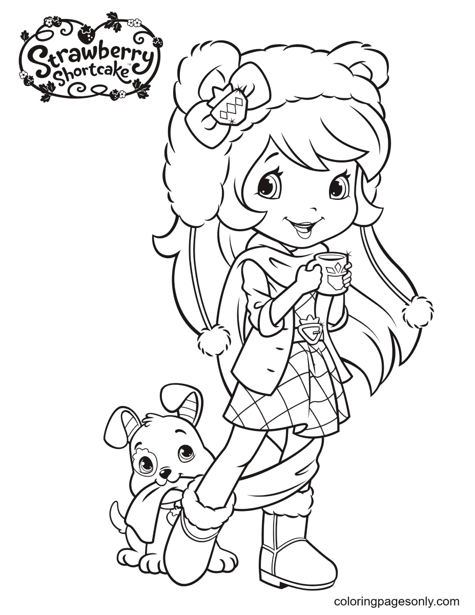 Strawberry Shortcake and Pupcake Coloring Pages