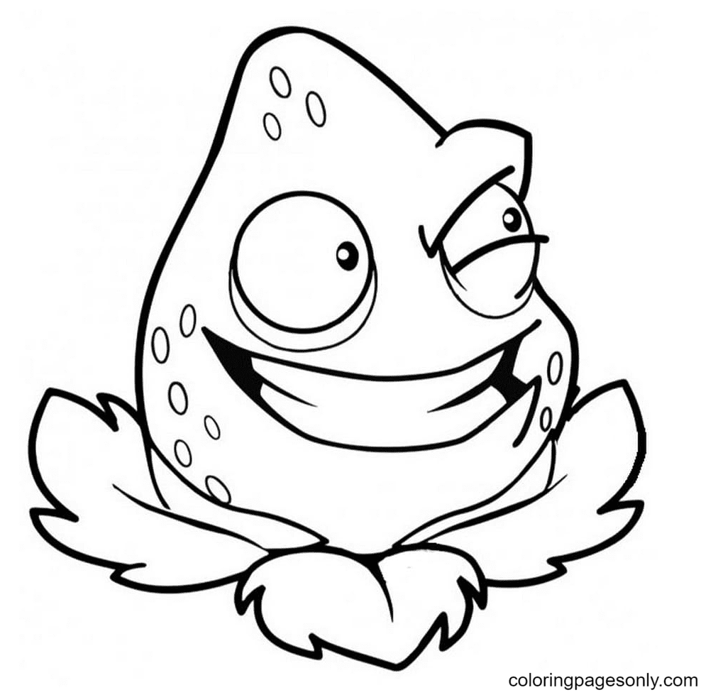 Strawberry from Plant vs Zombies Coloring Page
