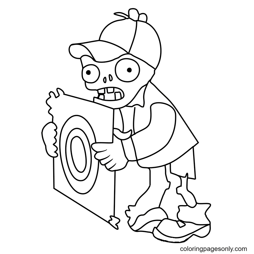 Target Zombie Coloring Page