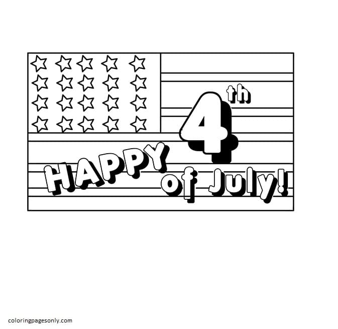 The American Flag Coloring Page