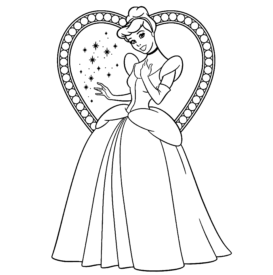 The Cinderella Princess Disney Coloring Pages